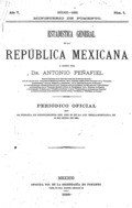 Estadística General de la República Mexicana : periódico oficial, año 1-10 /